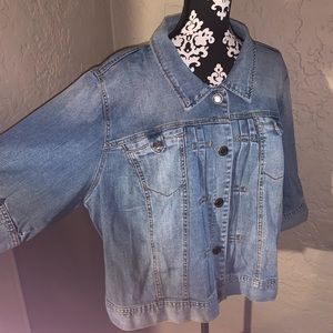 Lane Bryant Light Wash Jean Jacket Size 28